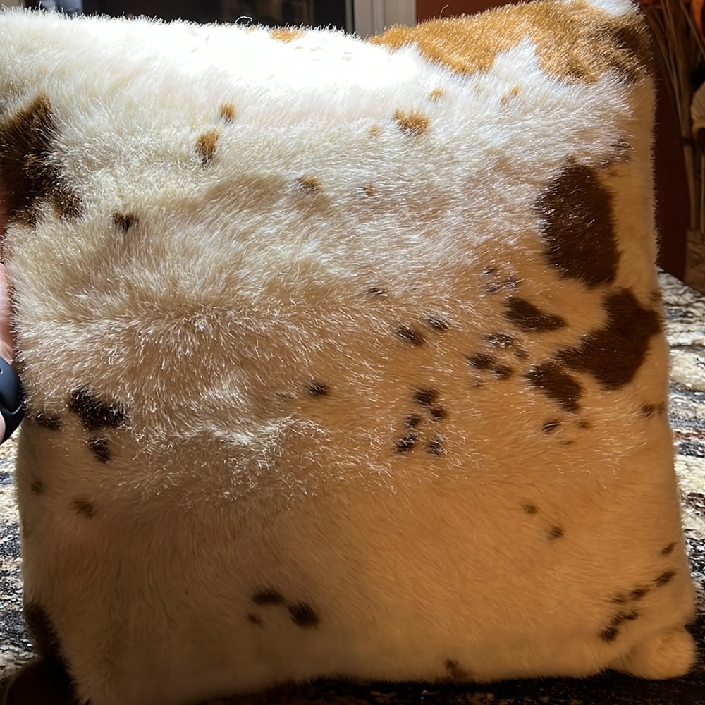 Cow Print Throw Pillow